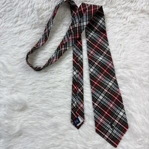 Polo Ralph Lauren Mens Cotton Necktie Embroidered Logo Plaid Seersucker Tie USA